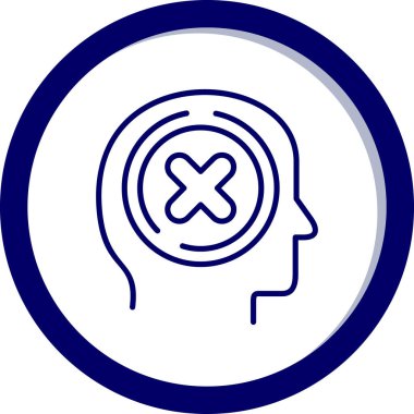 Beyin. Web simgesi basit tasarım