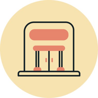 Barbekü. Web simgesi basit illüstrasyon