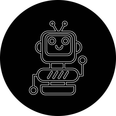 vektör robot simgesi, vektör illüstrasyonu, robot teknolojisi kavramı