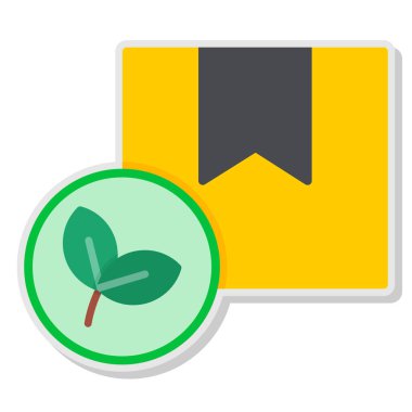 Üzerinde harf işareti olan bitkinin vektör simgesi