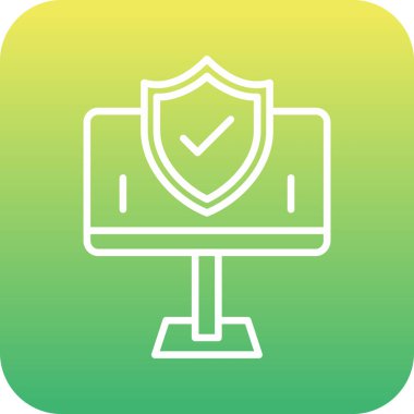 Web simgesi, vektör çizim kalkan