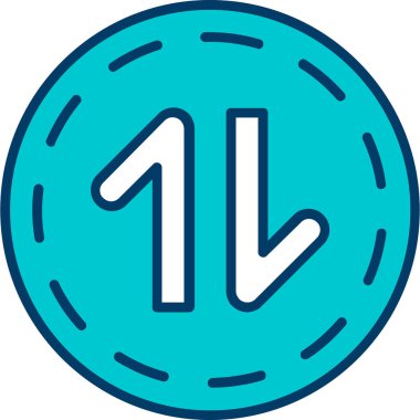 Para numarası simgesi - taslak biçimi