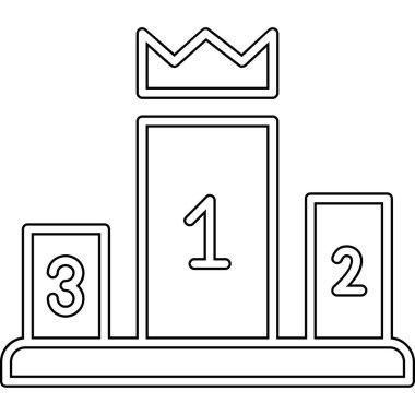 Kazanan podyum ve kupa