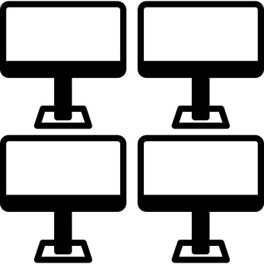 bilgisayar ekran simgesini düz biçimde göster