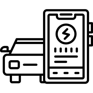 Cep telefonu simgesi, vektör illüstrasyonu