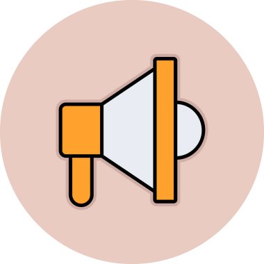 megafon ikonu. Vektör illüstrasyonu