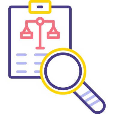 Belge vektör illüstrasyonlu büyüteç