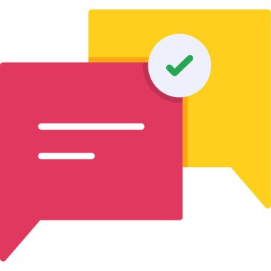 Sohbet mesaj simgesi düz biçimli