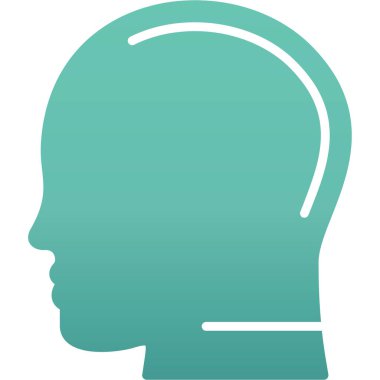 beyin ikonu vektör illüstrasyonu