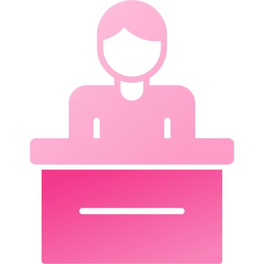 Kadın ikonu. Web illüstrasyonu