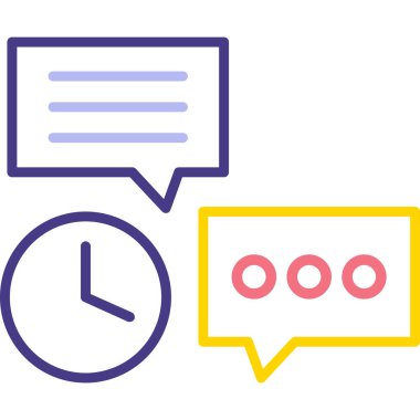 Sohbet web simgesi vektör illüstrasyonu