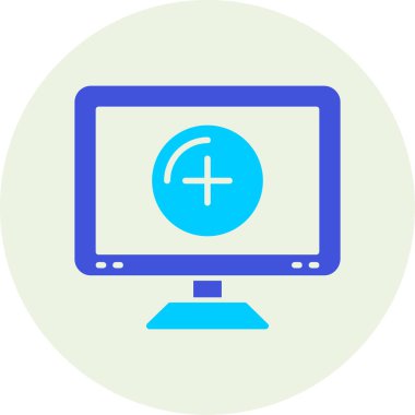 Bilgisayar. Web simgesi basit illüstrasyon