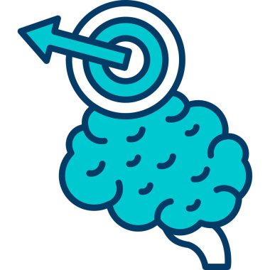 Beyin beyin simgesi ile doldurulmuş dış hat biçimi