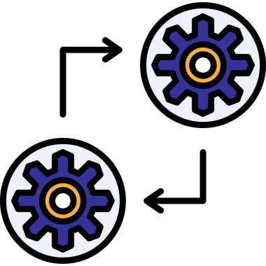 dişli simgesi vektör illüstrasyonu