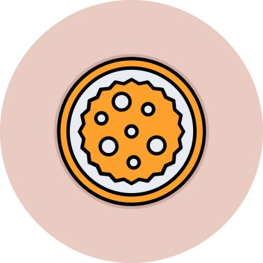 Bisküvi yiyecek simgesinin vektör çizimi