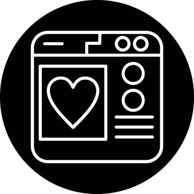 Aşk simgesi vektör illüstrasyonu