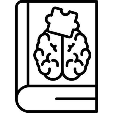 beyin ikonu vektör illüstrasyonu