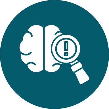 Beyin. Web simgesi basit illüstrasyon