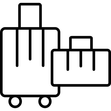 Bagaj. Web simgesi basit illüstrasyon