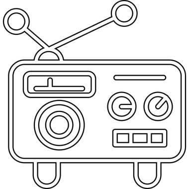 radyo oynatıcı vektör simgesi