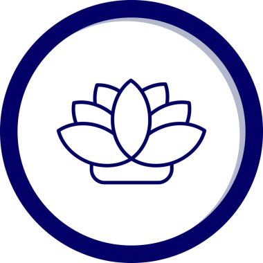 Nilüfer çiçeği web simgesi basit illüstrasyon