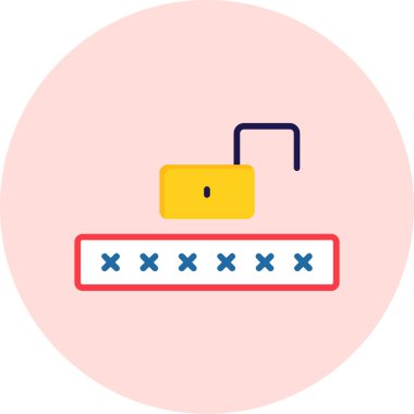 Şifre. Web simgesi basit illüstrasyon