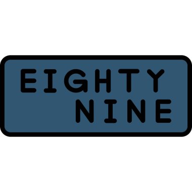 86 sayı simgesi vektör illüstrasyonu