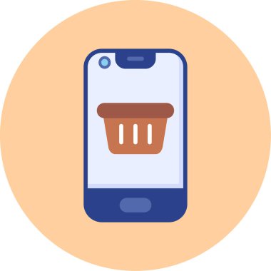 Alışveriş. Web simgesi basit illüstrasyon