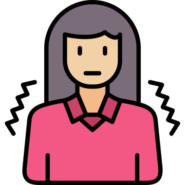 kadın avatar simgesi, vektör illüstrasyonu