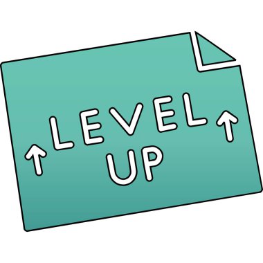 Çizgi film seviyesi çubuğunun çıkartması