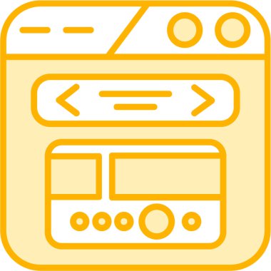 Ses oynatıcı. Web simgesi basit illüstrasyon