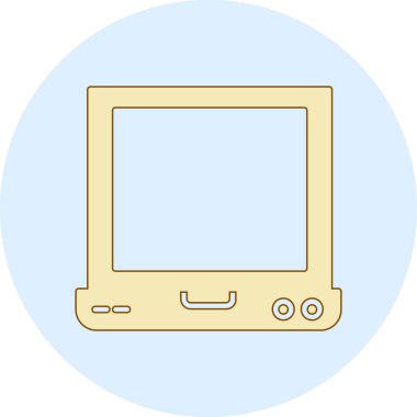 Çizgi film tabletinin vektör illüstrasyonu