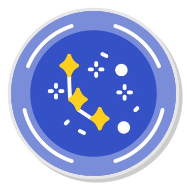 Ay web simgesi, basit vektör illüstrasyonu