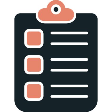 Liste düz vektör simgesi