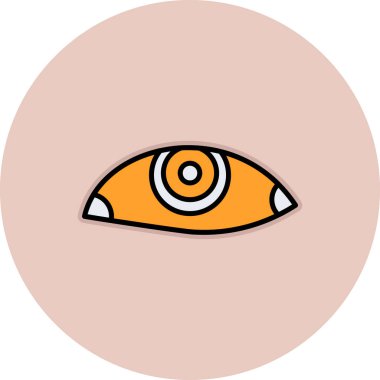 Göz simgesi. Göz simgesi ile insan gözünün vektör çizimi