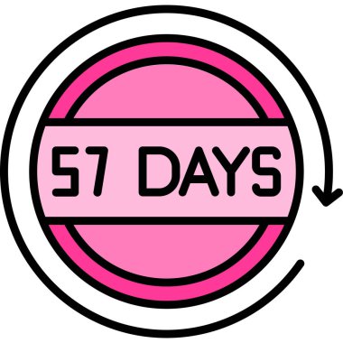 5 günlük simge, ana hatlı vektör tasarımı