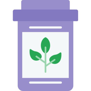 Yapraklı ilaç şişesi