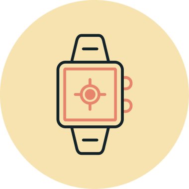 smartwatch modern simgesinin vektör çizimi