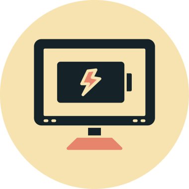 Bilgisayar. Web simgesi basit illüstrasyon