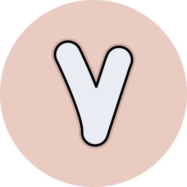 v alfabesi vektör illüstrasyonu