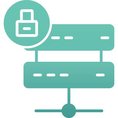 Sunucu Düz Vektör Simgesi