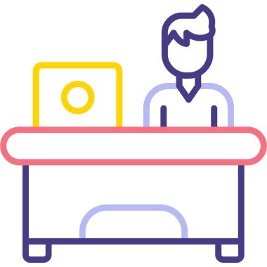 Adamım. Web simgesi basit illüstrasyon