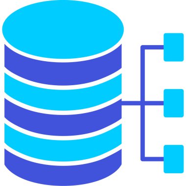 veritabanı. Web simgesi basit illüstrasyon