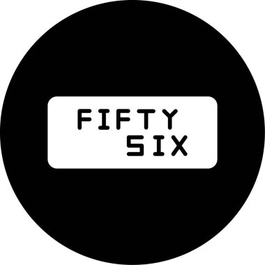 5865 simgesi, vektör illüstrasyonu