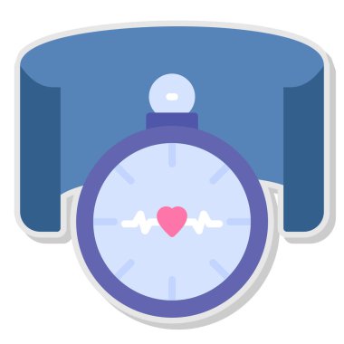 Kardiyo web simgesi, vektör illüstrasyonu