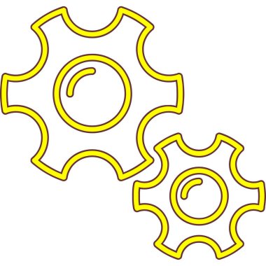 Çarklı. Web simgesi basit illüstrasyon