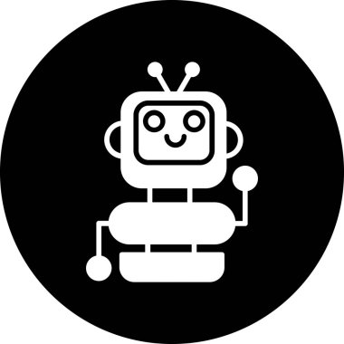 robot ikon vektör illüstrasyonu