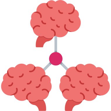 Beyin. Web simgesi basit illüstrasyon