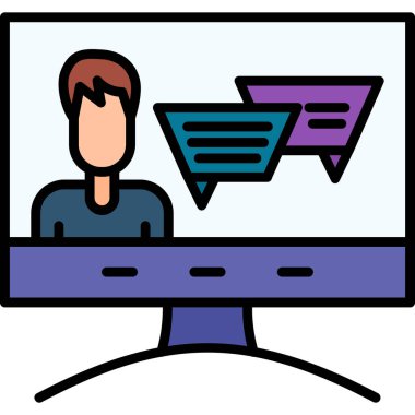 Dizüstü bilgisayarı olan adam vektör çizimi tasarımı