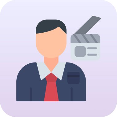 Tablet simgesi olan bir adamın vektör çizimi